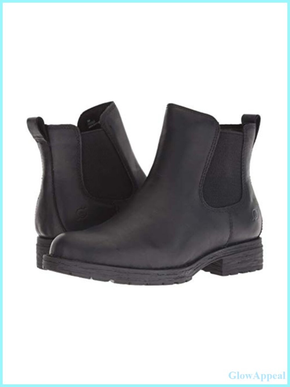 Waterproof Leather Ankle Bootie Chelsea Mid Heel Casual